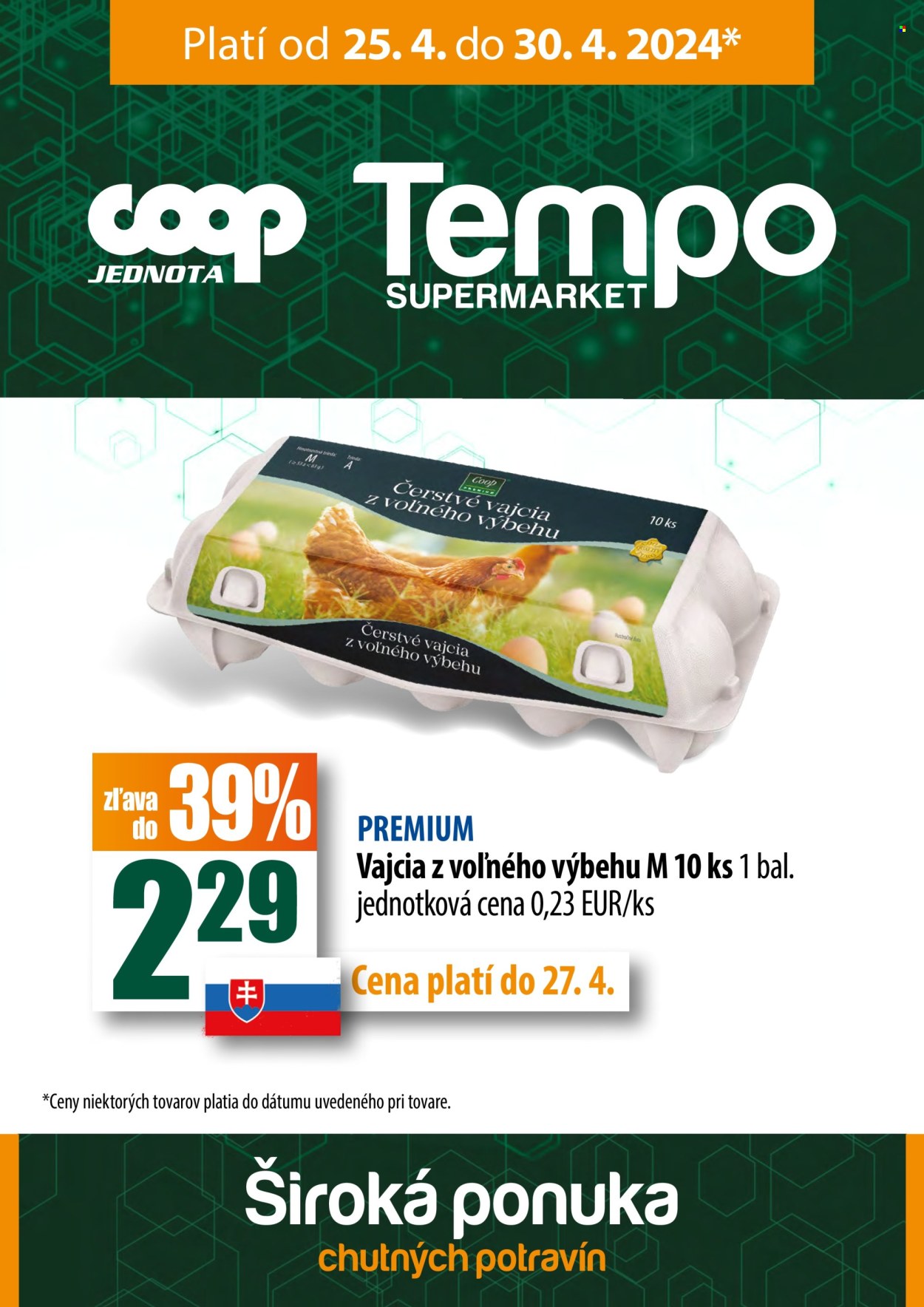 Leták COOP Jednota - 25.4.2024 - 30.4.2024. Strana 1