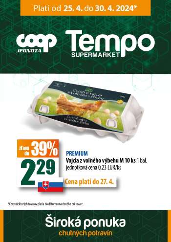 Leták COOP Jednota - 25.4.2024 - 30.4.2024.