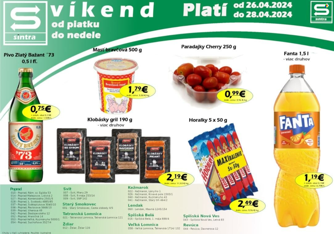 Leták Sintra - 26.4.2024 - 28.4.2024. Strana 1