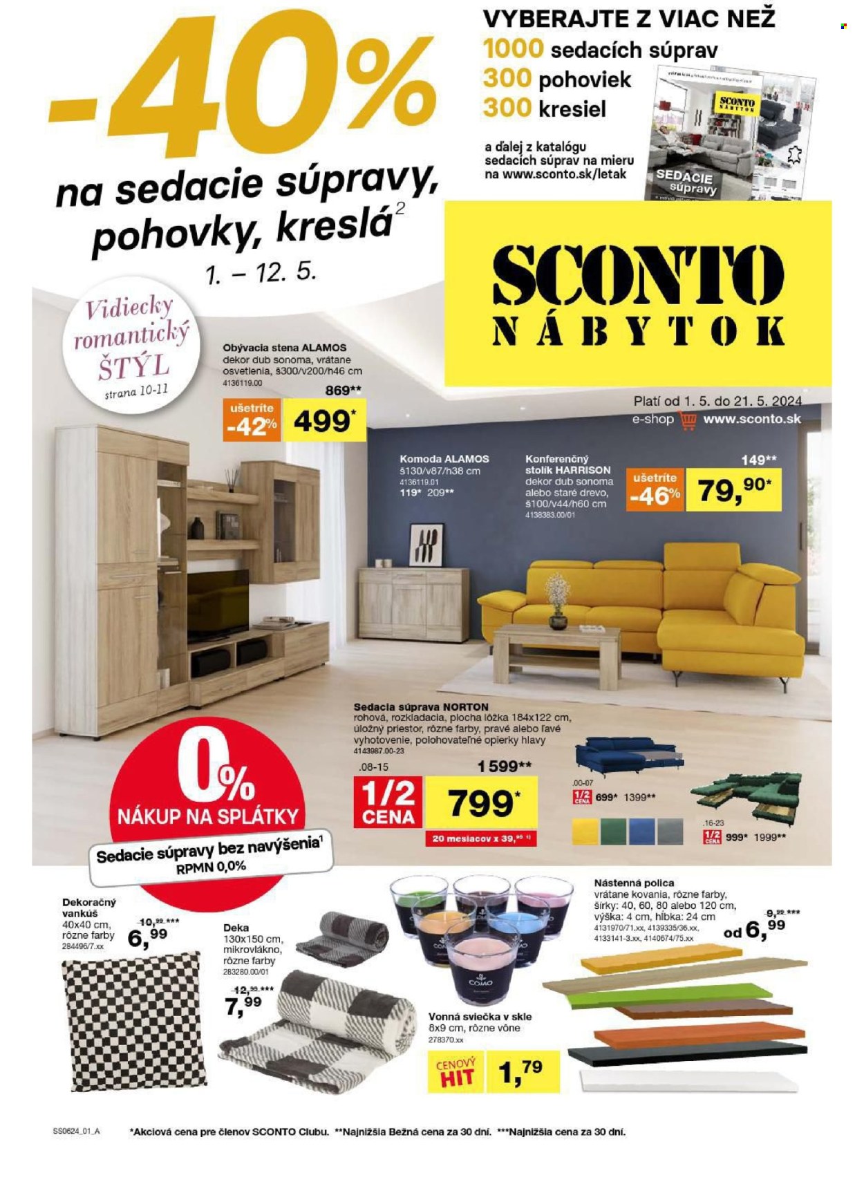 Leták Sconto nábytok - 1.5.2024 - 21.5.2024. Strana 1