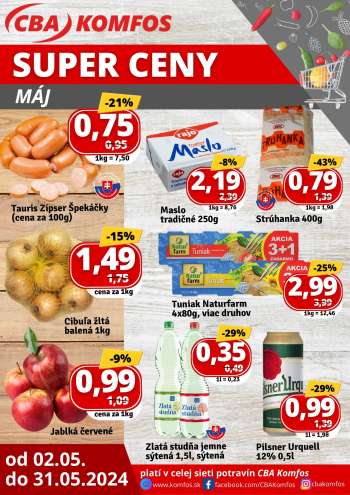 Leták CBA Komfos - 2.5.2024 - 31.5.2024.