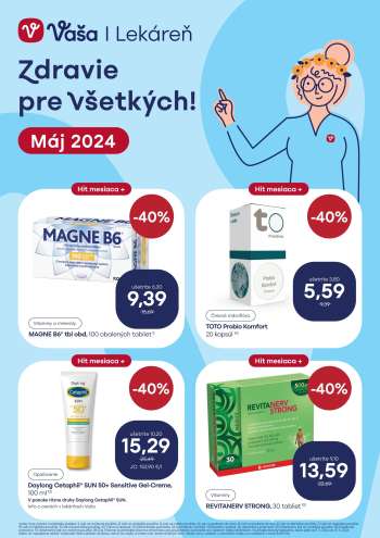 Leták Vaša lekáreň - 1.5.2024 - 31.5.2024.
