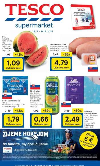 Leták TESCO supermarket - 9.5.2024 - 14.5.2024.