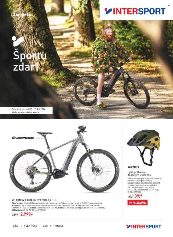 Leták Intersport - 9.5.2024 - 19.5.2024. Strana 1