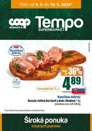 Leták COOP Jednota - 9.5.2024 - 16.5.2024.