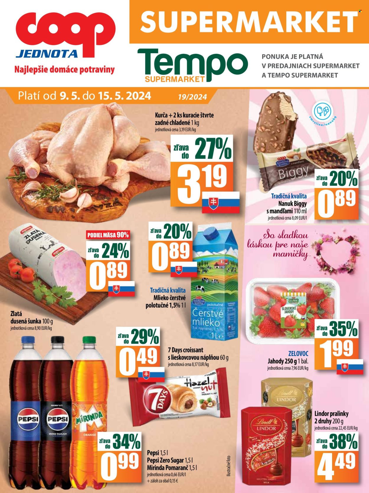 Leták COOP Jednota - 9.5.2024 - 15.5.2024. Strana 1