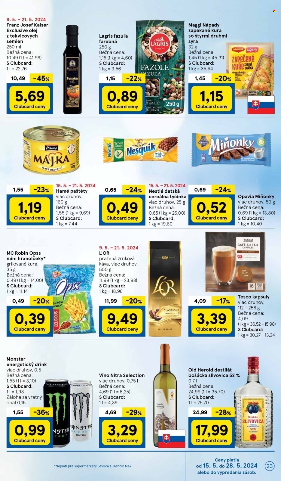 Leták TESCO supermarket - 15.5.2024 - 21.5.2024. Strana 23