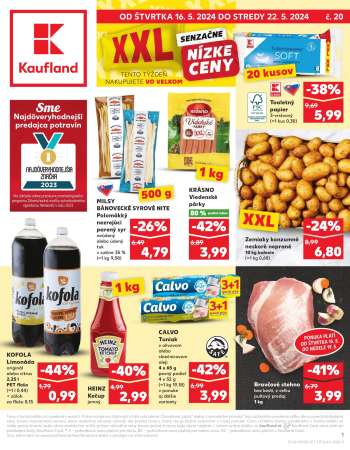 Leták Kaufland - 16.5.2024 - 22.5.2024.