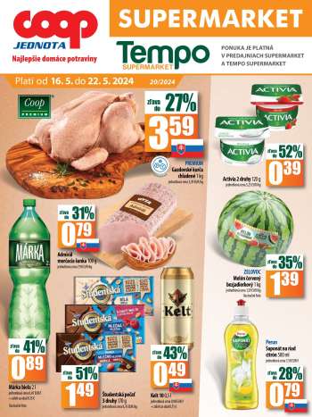 Leták COOP Jednota - 16.5.2024 - 22.5.2024.