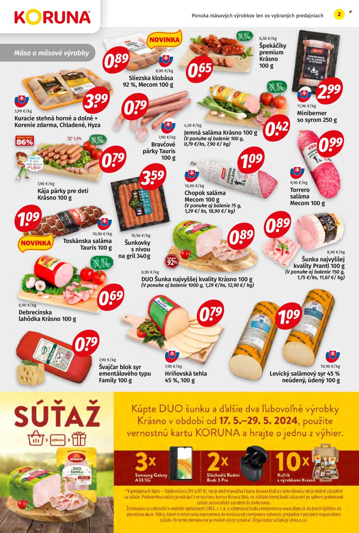 Leták Potraviny KORUNA - 17.5.2024 - 29.5.2024. Strana 2