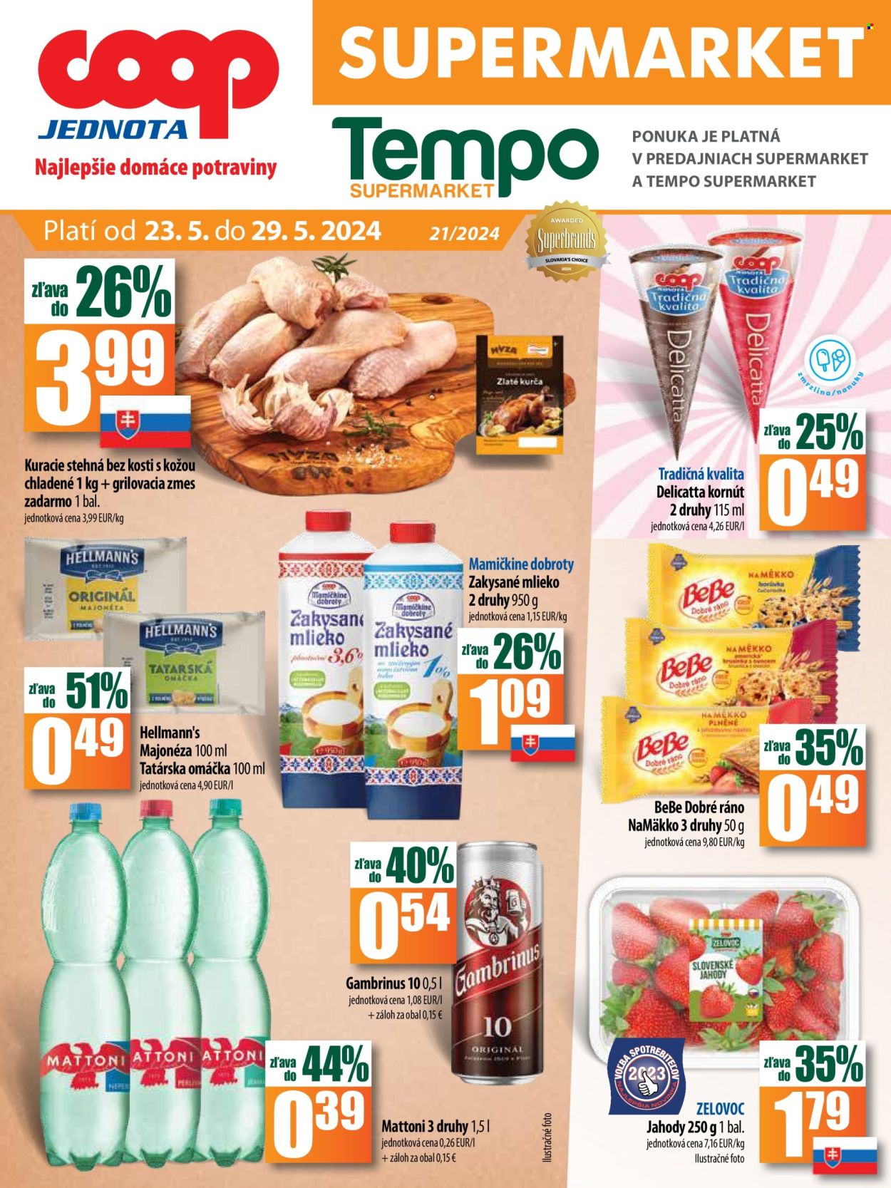 Leták COOP Jednota - 23.5.2024 - 29.5.2024. Strana 1