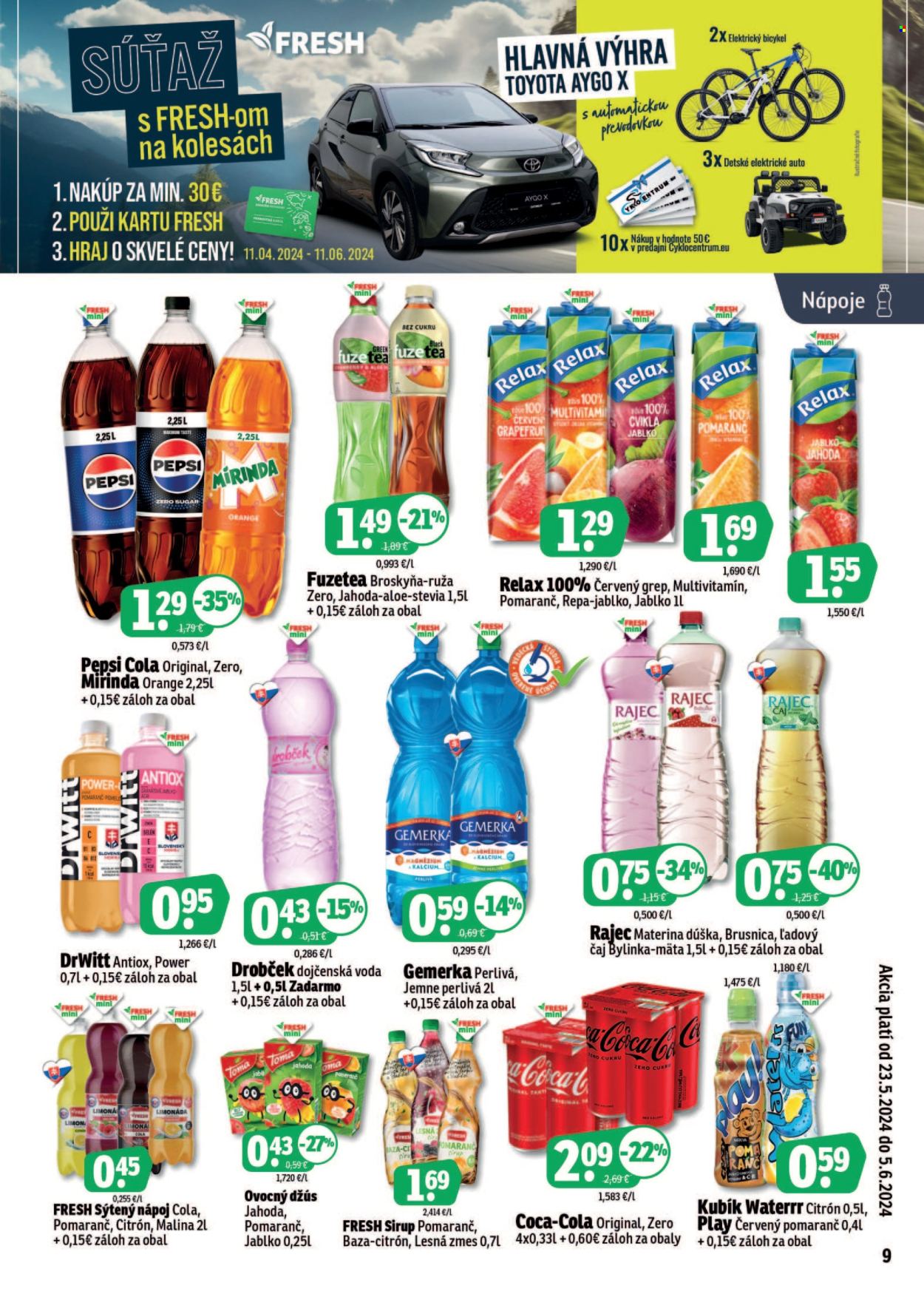 Leták FRESH - 23.5.2024 - 5.6.2024. Strana 9