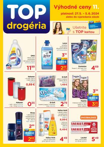 Leták TOP drogéria - 27.5.2024 - 5.6.2024.