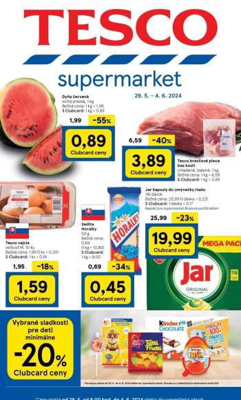Leták TESCO supermarket - 29.5.2024 - 4.6.2024.