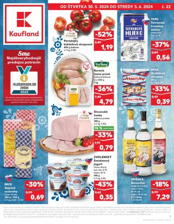 Leták Kaufland - 30.5.2024 - 5.6.2024.