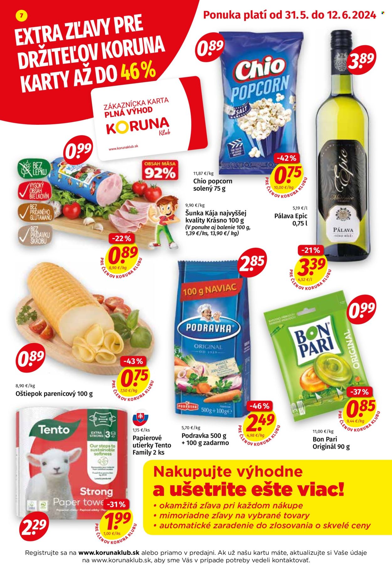 Leták Potraviny KORUNA - 31.5.2024 - 12.6.2024. Strana 7
