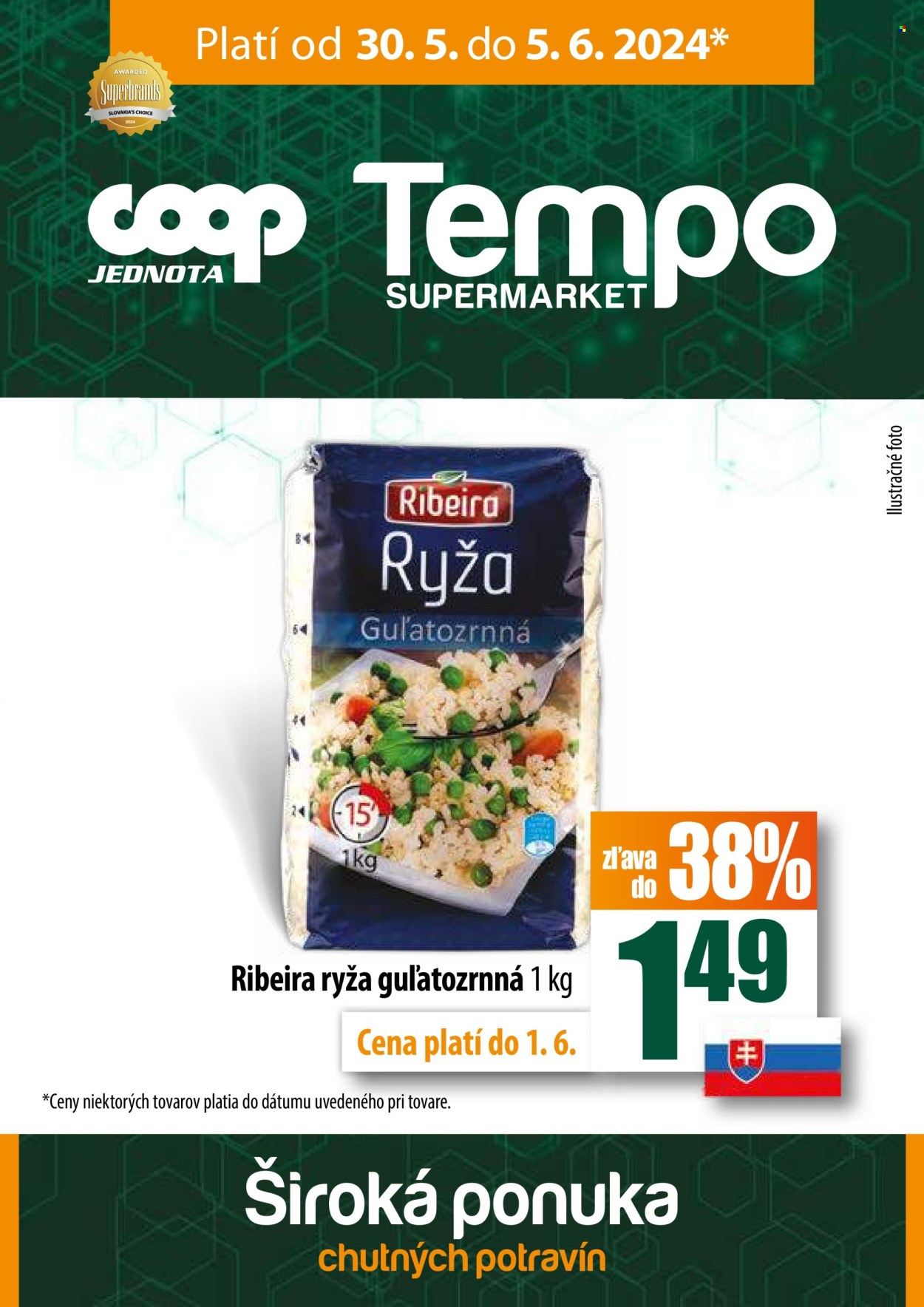Leták COOP Jednota - 30.5.2024 - 5.6.2024. Strana 1