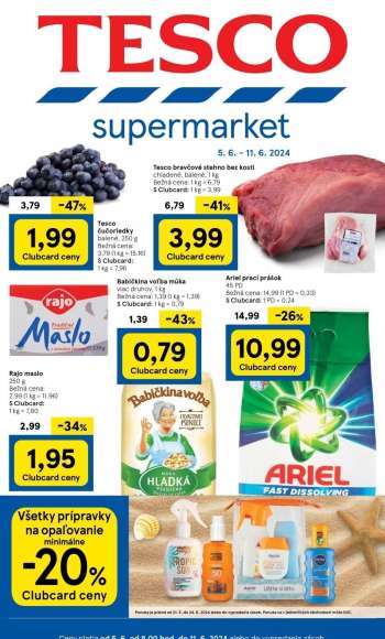 Leták TESCO supermarket - 5.6.2024 - 11.6.2024.