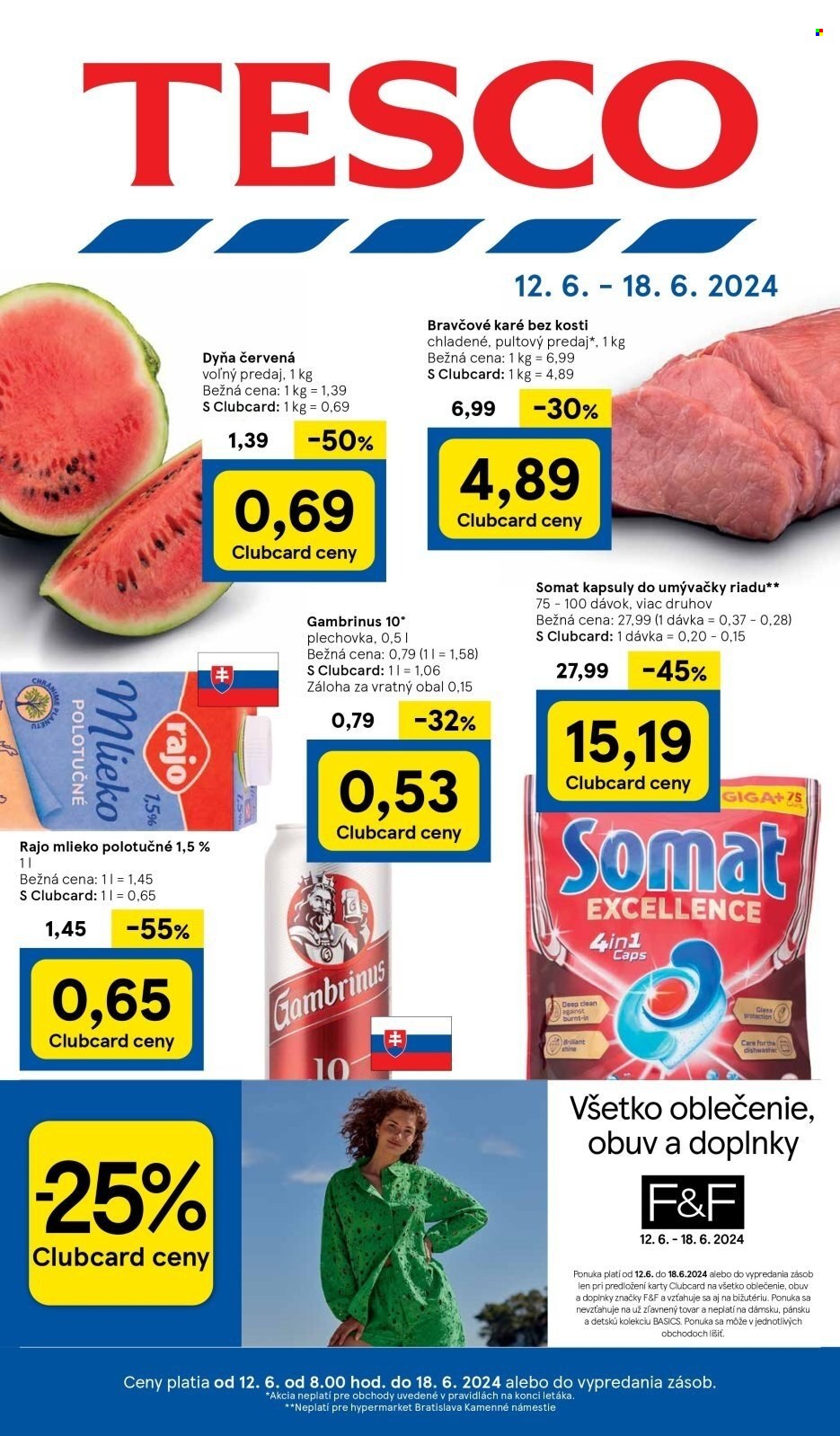 Leták TESCO - 12.6.2024 - 18.6.2024. Strana 1