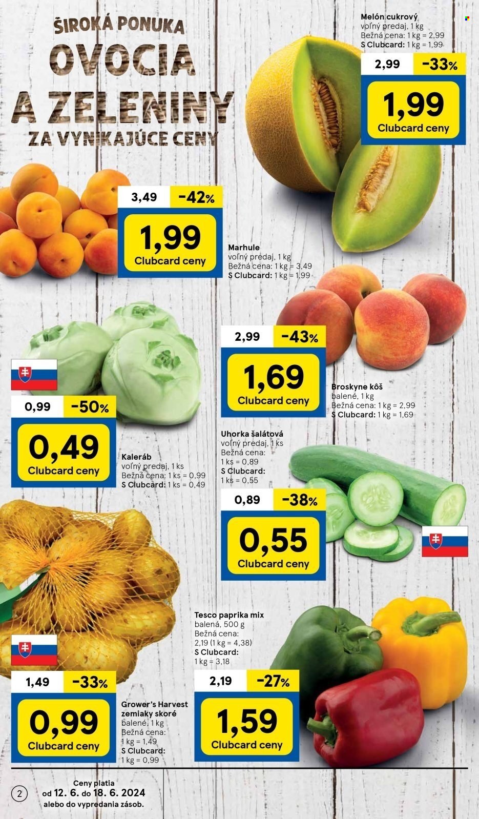 Leták TESCO supermarket - 12.6.2024 - 18.6.2024. Strana 2