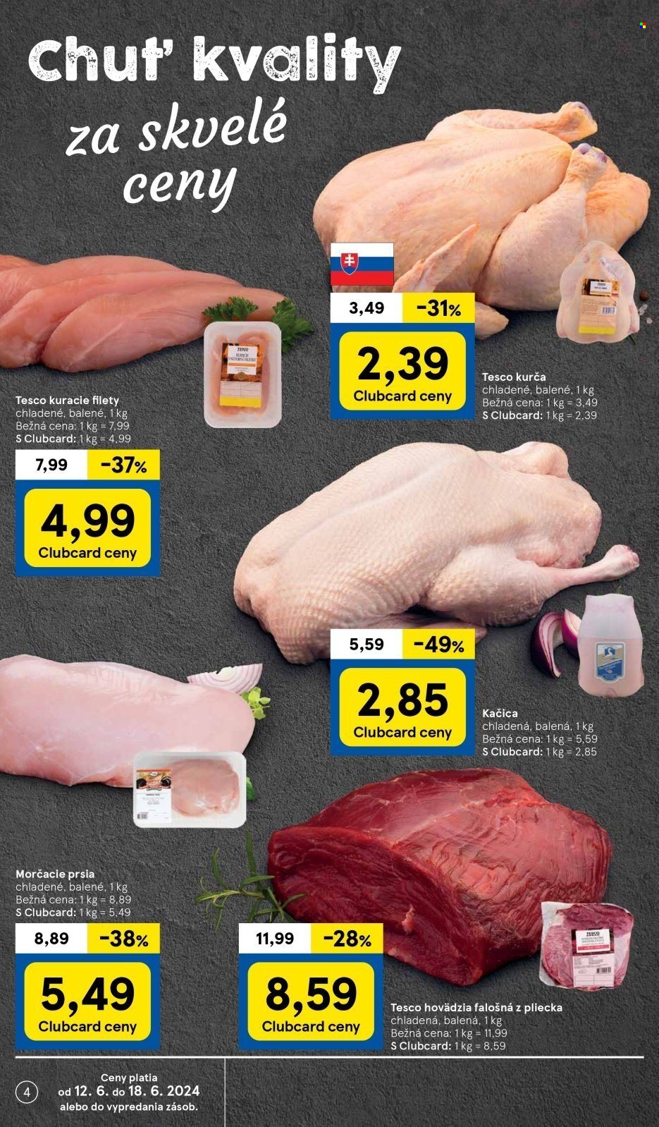 Leták TESCO supermarket - 12.6.2024 - 18.6.2024. Strana 4