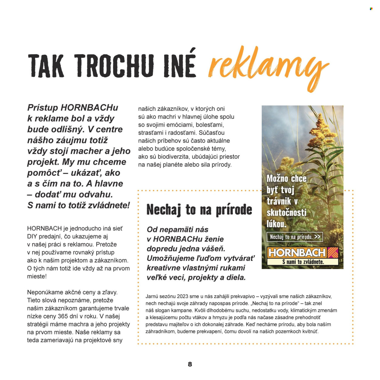Leták Hornbach. Strana 9