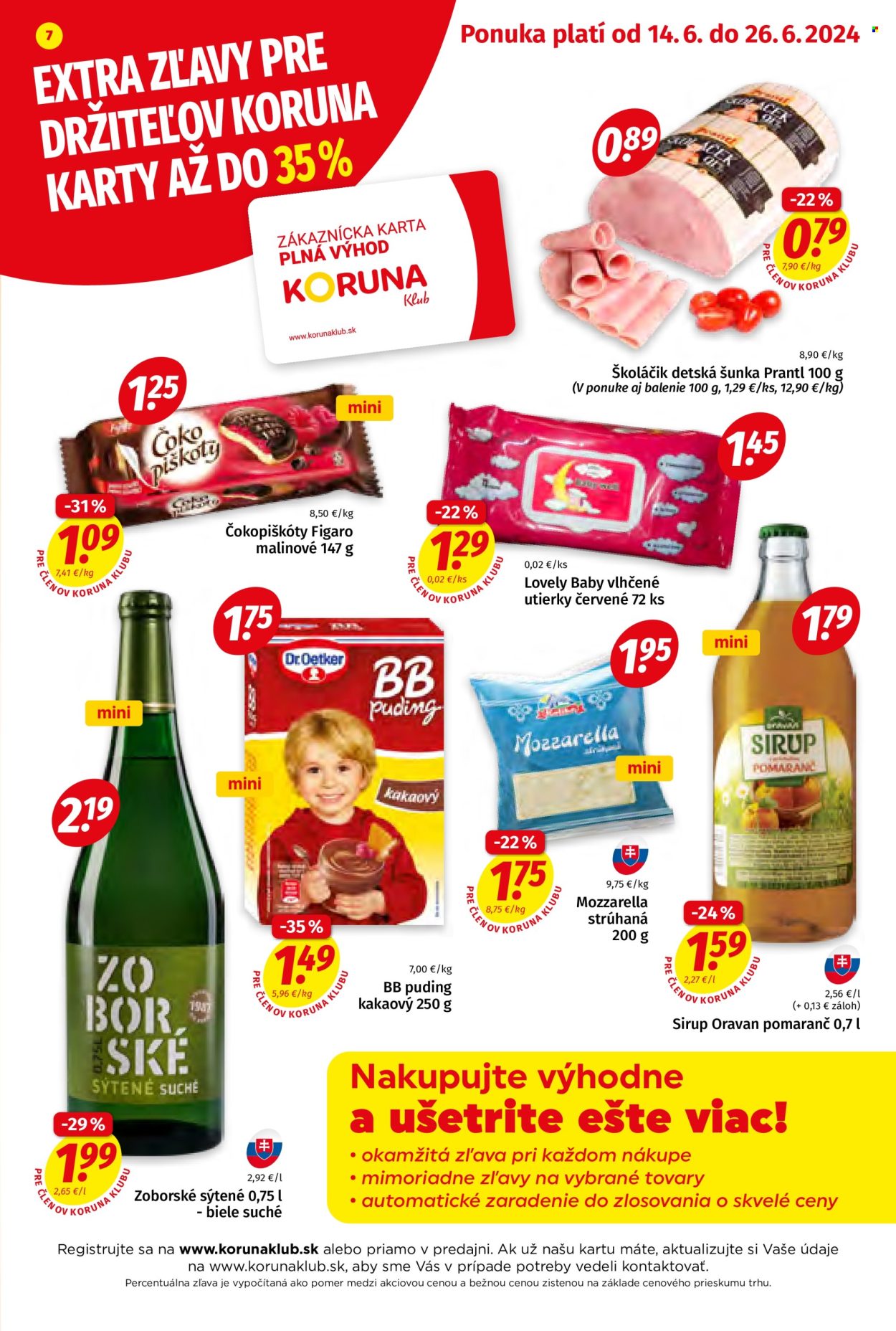 Leták Potraviny KORUNA - 14.6.2024 - 26.6.2024. Strana 7