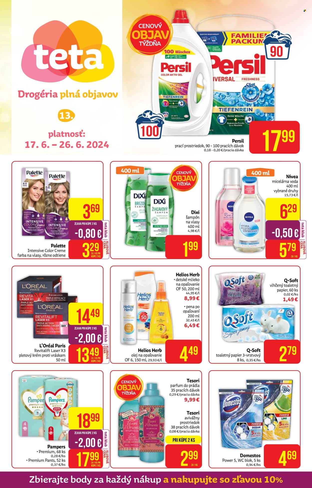 Leták Teta drogerie - 17.6.2024 - 26.6.2024. Strana 1