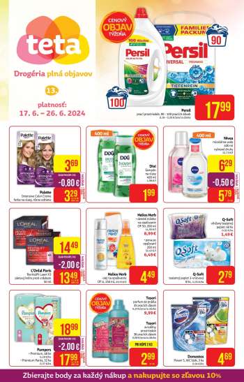 Leták Teta drogerie - 17.6.2024 - 26.6.2024.