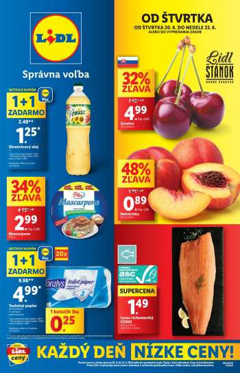 Leták Lidl - 20.6.2024 - 23.6.2024.