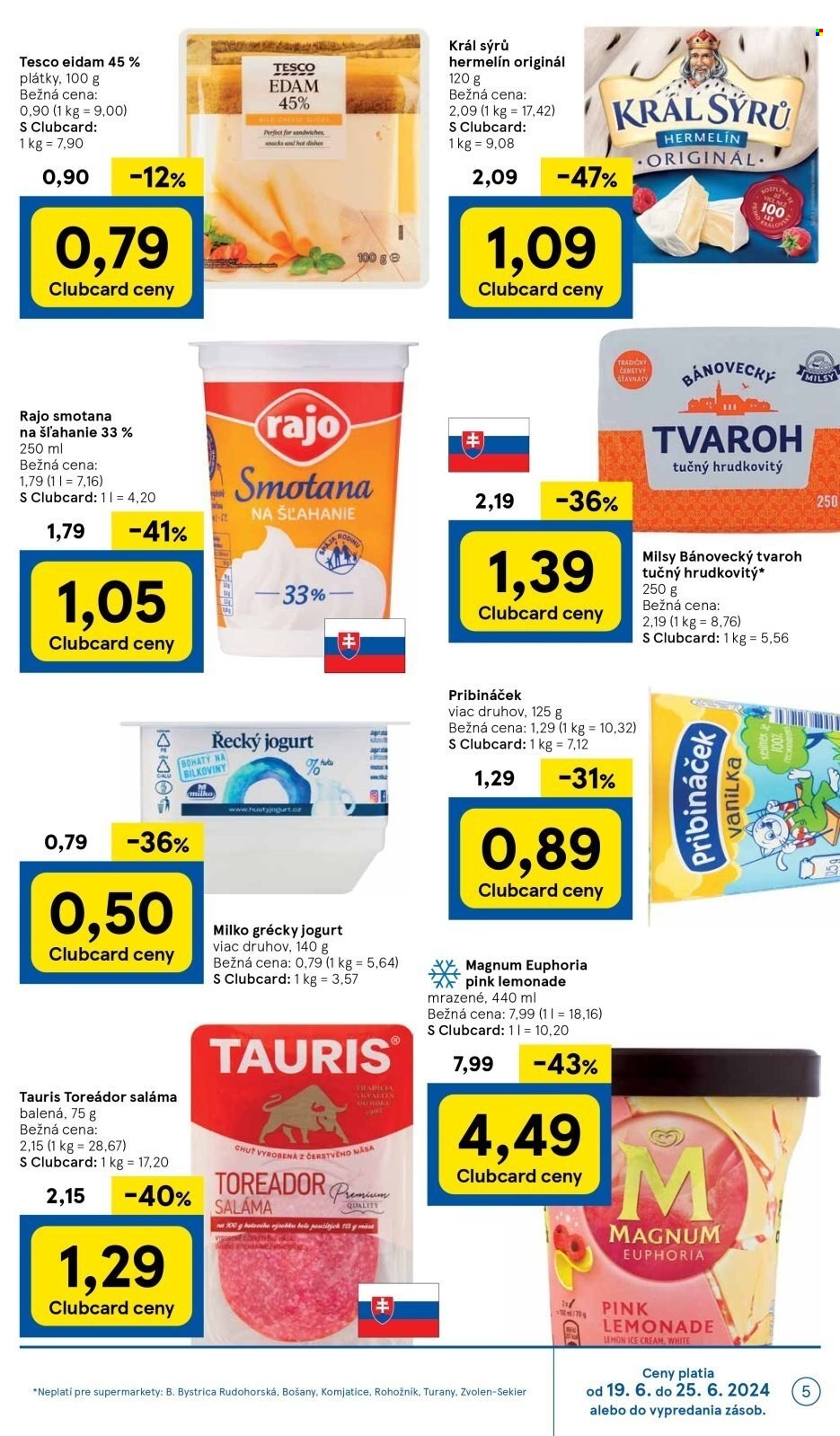 Leták TESCO supermarket - 19.6.2024 - 25.6.2024. Strana 5
