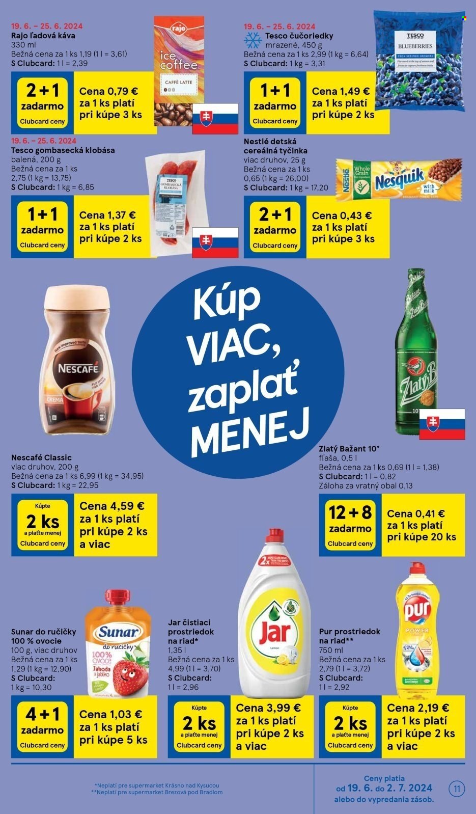 Leták TESCO supermarket - 19.6.2024 - 25.6.2024. Strana 11