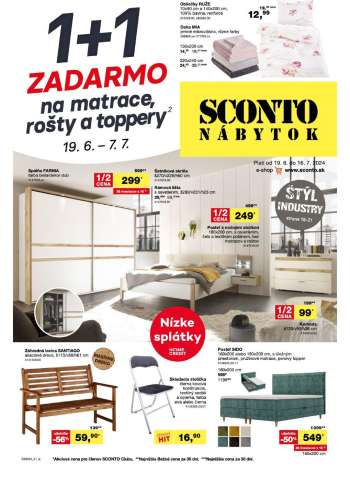 Leták Sconto nábytok - 19.6.2024 - 7.7.2024.