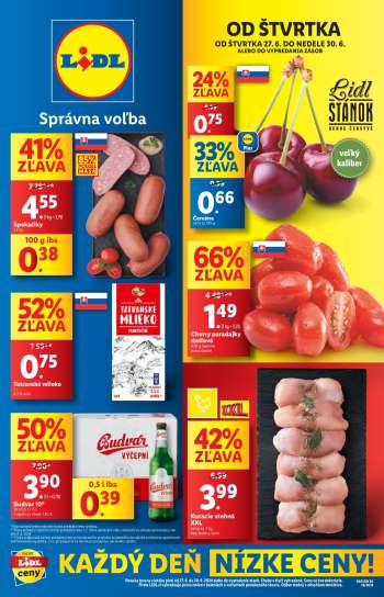 Leták Lidl - 27.6.2024 - 30.6.2024.