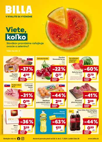 Leták Billa - 26.6.2024 - 2.7.2024.