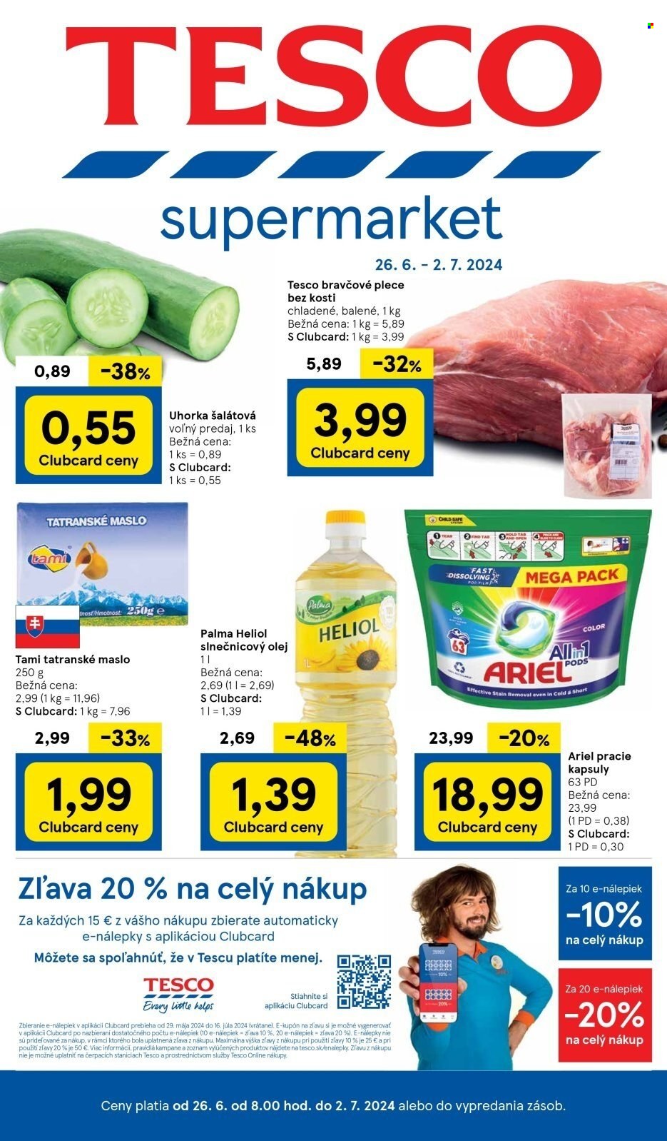 Leták TESCO supermarket - 26.6.2024 - 2.7.2024. Strana 1