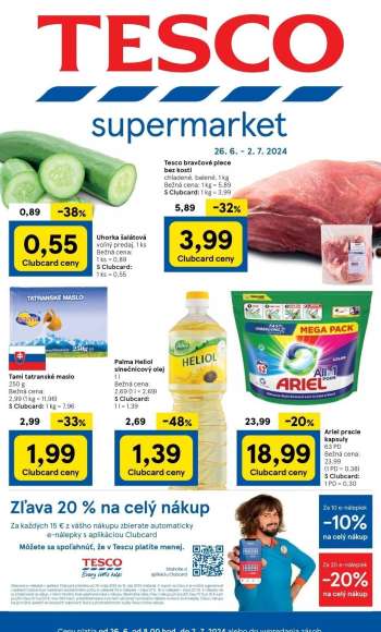 Leták TESCO supermarket - 26.6.2024 - 2.7.2024.