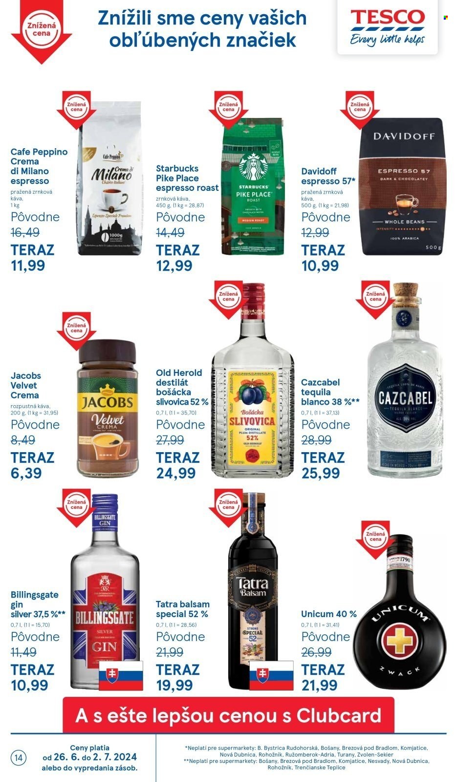 Leták TESCO supermarket - 26.6.2024 - 2.7.2024. Strana 14