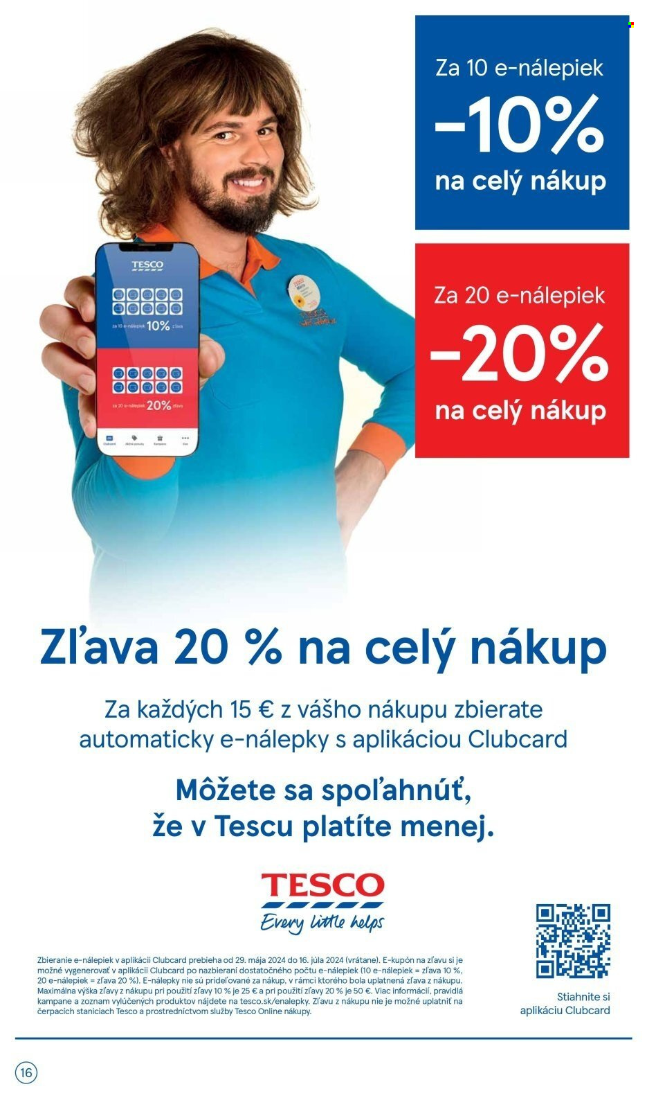 Leták TESCO supermarket - 26.6.2024 - 2.7.2024. Strana 16
