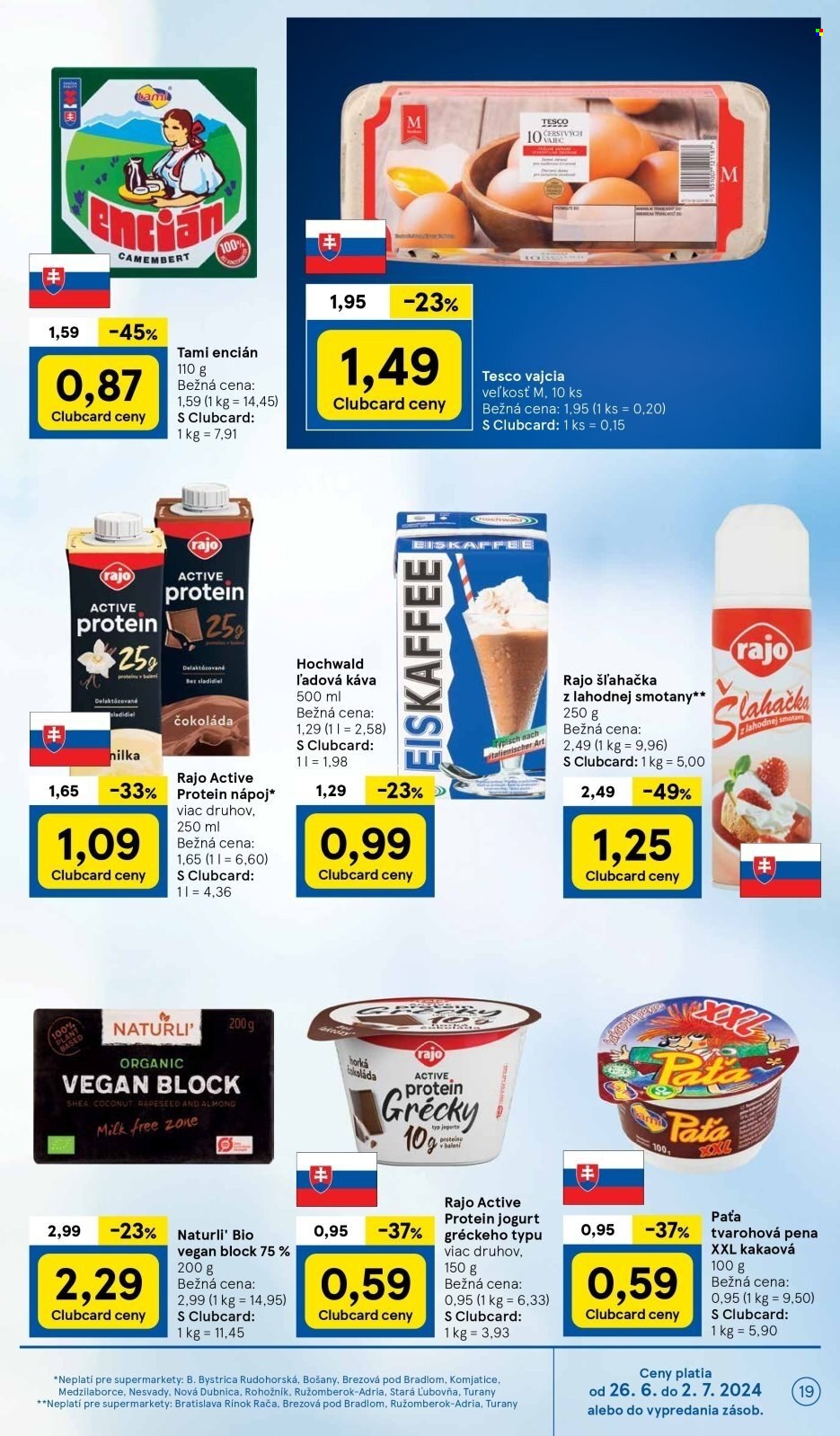 Leták TESCO supermarket - 26.6.2024 - 2.7.2024. Strana 19