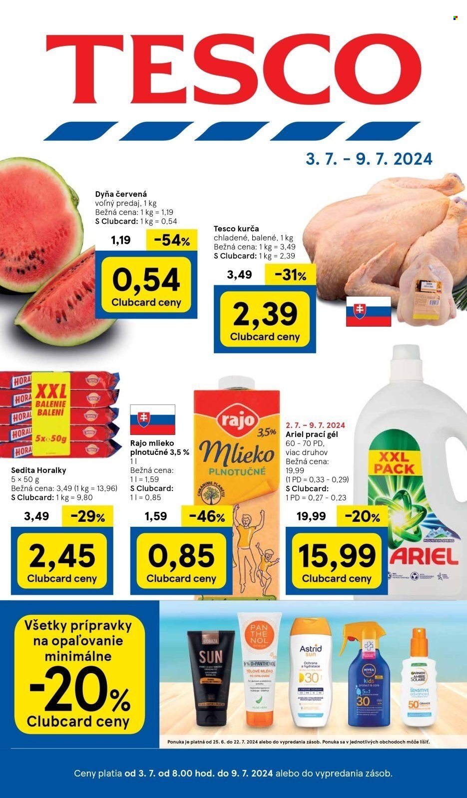 Leták TESCO - 3.7.2024 - 9.7.2024. Strana 1