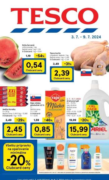 Leták TESCO - 3.7.2024 - 9.7.2024.