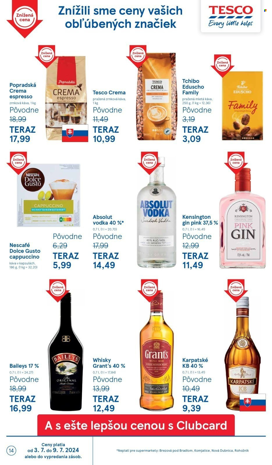 Leták TESCO supermarket - 3.7.2024 - 9.7.2024. Strana 14