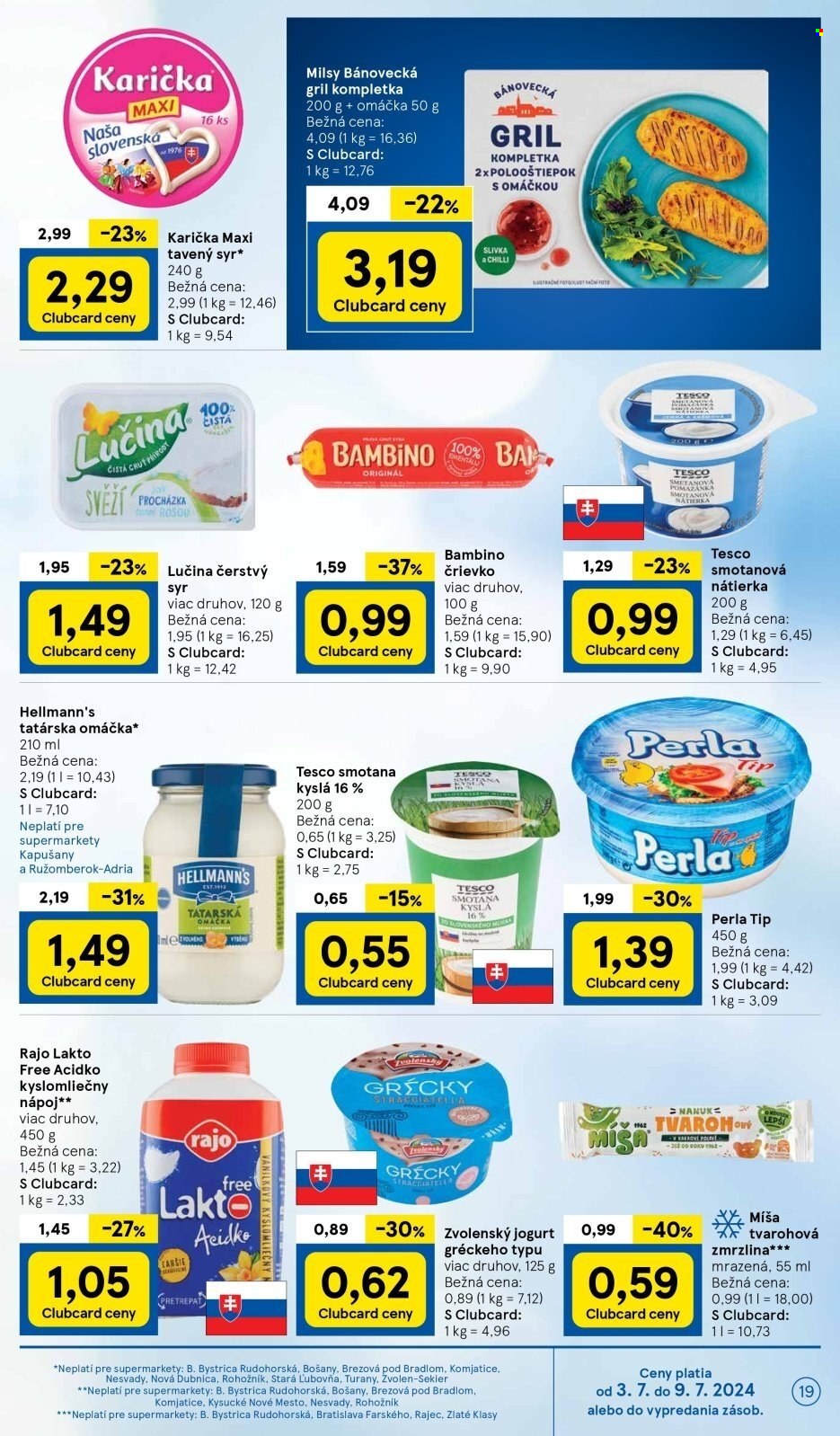 Leták TESCO supermarket - 3.7.2024 - 9.7.2024. Strana 19