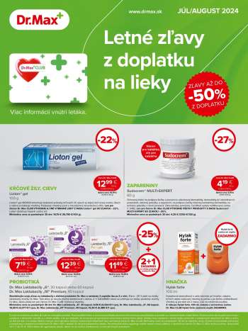 Leták Dr. Max - 1.7.2024 - 31.8.2024.