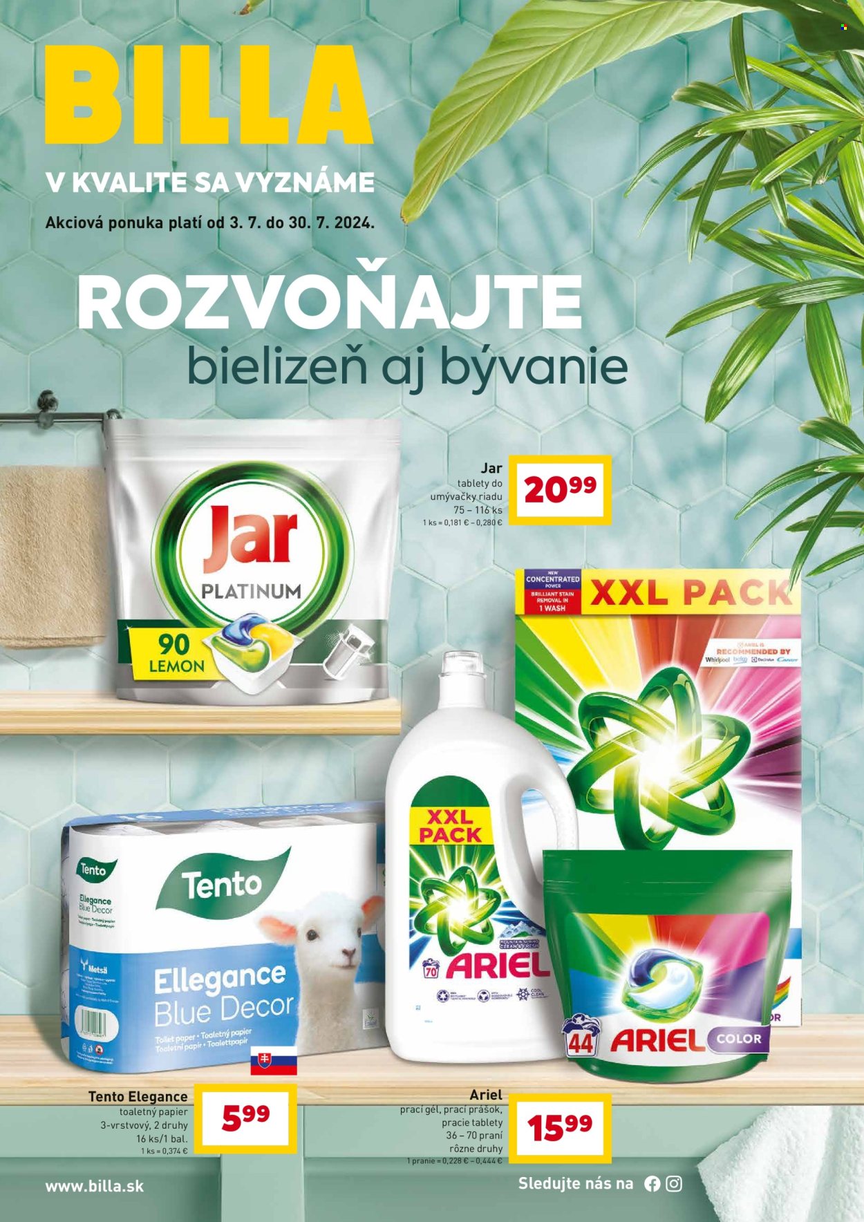 Leták Billa - 3.7.2024 - 30.7.2024. Strana 1