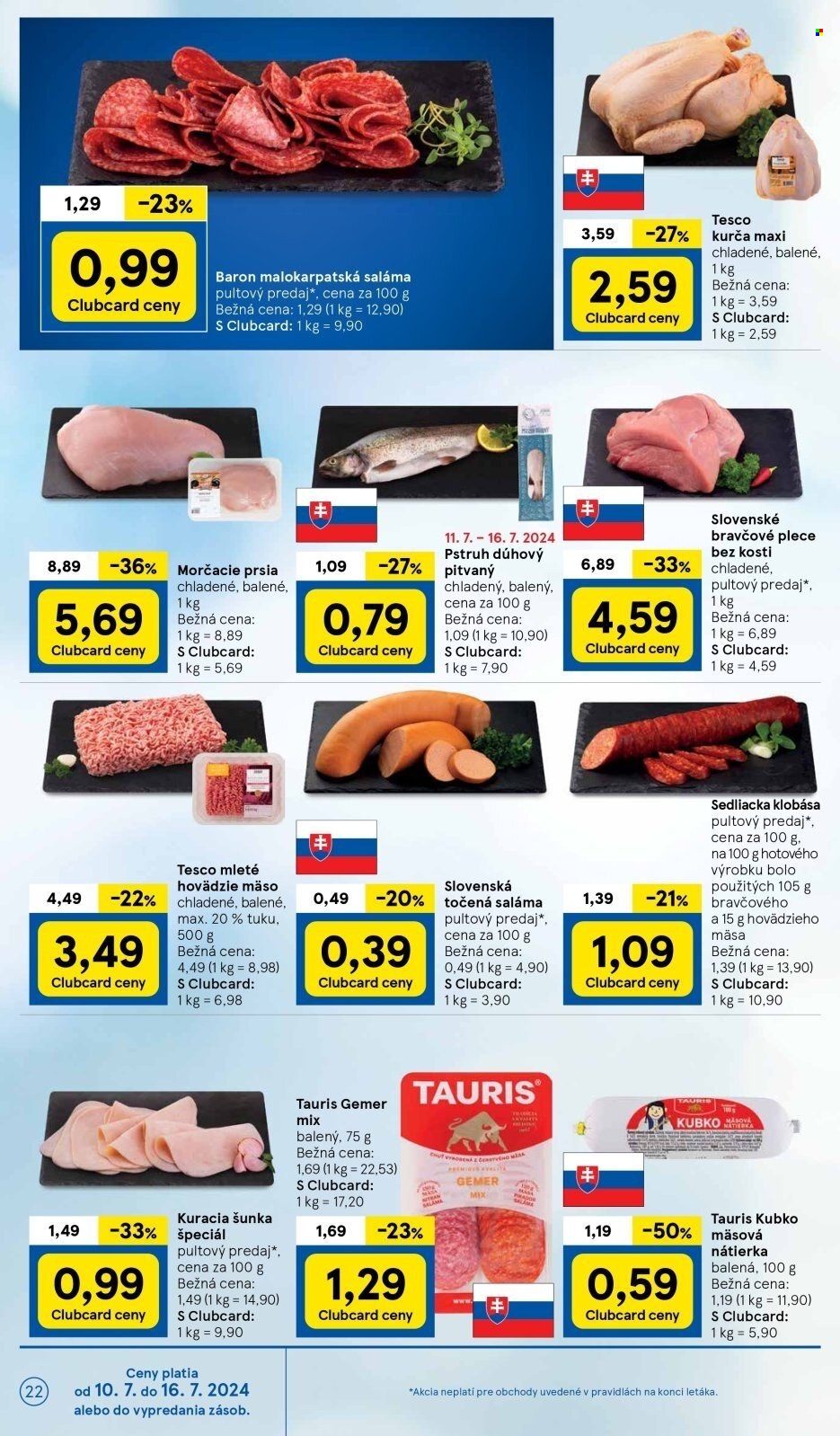 Leták TESCO - 10.7.2024 - 16.7.2024. Strana 22
