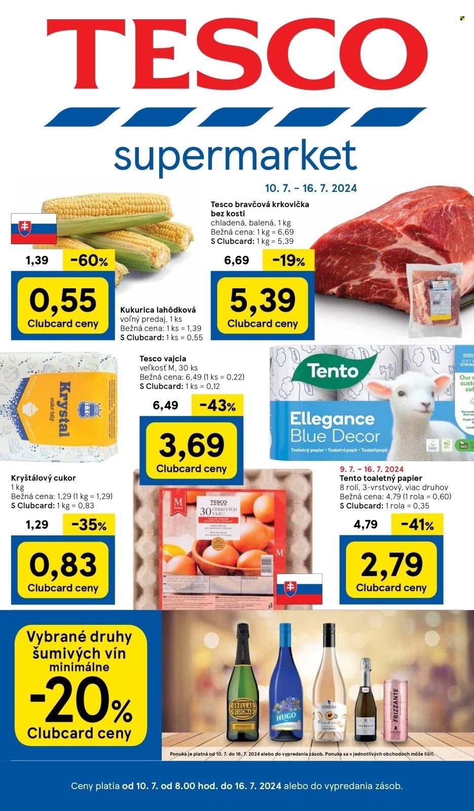 Leták TESCO supermarket - 10.7.2024 - 16.7.2024. Strana 1
