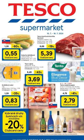 Leták TESCO supermarket - 10.7.2024 - 16.7.2024.