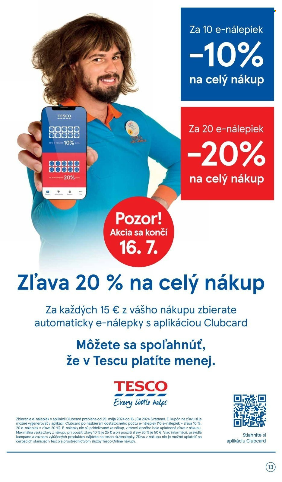 Leták TESCO supermarket - 10.7.2024 - 16.7.2024. Strana 13